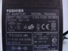 Toshiba PA2450U AC adapter label – input 100-240V 0.95A-0.55A 50-60Hz, output 15V DC 3A