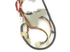 AST Bravo 4/33 power supply cable harness detail showing Molex peripheral connectors, power switch, and LED indicator leads