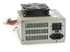 Power Man HP-230-ATX 230W ATX power supply – rear panel view showing IEC AC inlet, rocker on/off switch, and top-mounted external cooling fan