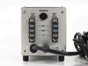CTI Cryogenics 8042002G003 Temperature Indicator — rear panel close-up showing SENSOR input connector, Low/High Set Point terminal strips (NC, NO, C rows), and 0.1 AMP Slo-Blo fuse holder