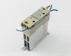 Omron G3PA-210B-VD Solid State Relay mounted on heatsink base — front-left angle view showing label and wiring leads