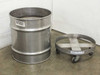 Mid-States 30 Gallon Stainless Steel Hazardous Waste Drum Container w/ Dolly