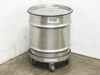 Mid-States 30 Gallon Stainless Steel Hazardous Waste Drum Container w/ Dolly