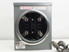 Circle A-W Type 3R Meter Socket front face-on view with meter ring open showing jaw contact assembly