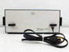 Heath SP-2717 rear panel alternate angle showing EIA-416 rating label, input voltage and wattage specs, caution disconnect label, and power cord