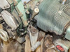 Franklin 6A-350-C1 lower engine detail showing engine mount attachment points, control linkage, and accessory drive