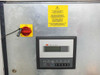 Motivair MPC-FC-0500 — Carel pCO controller display panel with red rotary on/off switch and multilingual electrical warning label