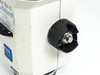 Zeiss Stemi SV 11 – close-up of damaged zoom knob showing cracked and broken outer shell with internal mechanism and mounting bolt exposed