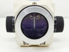 Zeiss Stemi SV 11 microscope head – bottom/objective port view showing dual internal optics with anti-reflection coating and zoom scale ring