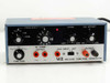 VIZ WR-550B Function Generator — front panel straight-on view showing all controls: FUNCTION knob, FREQUENCY decade selector, LEVEL knob, DC OFFSET rotary switch, 4V FIXED OUTPUT, VCO INPUT, INT switch, and OUTPUT banana jacks