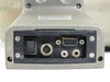 Thermo Environmental 580 EZ bottom panel close-up showing toggle switch, multi-pin circular connector, DB9 RS-232 serial port, and two additional connectors