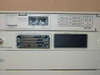 Adtran TSU 600 rear panel upper section close-up showing 10BASE-T and Control/Chain IN/OUT ports, module slot diagram, and NX56/64 V.35 PORT X.1 DB-style connector
