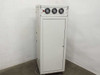 Suntek EPS Series rack system rear/side view — three top-mounted cooling fans, single lower cabinet door, and power cable