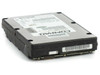 Fujitsu MAE3182LC 18GB SCSI hard drive angled top view showing Compaq label and barcode