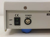 DPC Micromix 5 rear left panel — rocker power switch (ON/OFF) and 24V DC 4-pin DIN power inlet with CE mark
