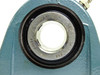 Close-up of Dodge P2B-SCM-100 bearing face showing SCM 1 and 206 stamping, DODGE and U.S.A. markings on insert ring