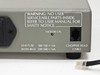 SR540 rear panel detail showing MOTOR CAL trimmer, CHOPPER HEAD CABLE RJ port, and LINE FUSE ratings for 100/120V and 220/240V operation