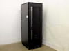 Southwest Data Products 37U server rack cabinet — front three-quarter view with perforated front door closed and latch visible