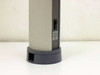 Vision Engineering Mantis stand column lower section with gray circular base, power switch on column side, and Vision Engineering label on column body