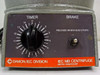 IEC MB Centrifuge front control panel close-up — TIMER dial (0–14 minute graduations), BRAKE button with 'Release When Head Stops' text, Damon/IEC Division label