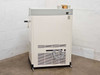 Microm HM500 OM cryostat microtome – right side and rear view showing ventilation grilles and coiled refrigerant hose