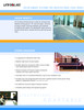 Uni-Solar brochure interior — Unique Benefits and System Highlights page listing UL approval, 20-year warranty, and peel-and-apply installation features