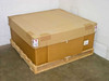 Uni-Solar PVL-128 carton of 30 panels fully closed and palletized on wood pallet, ready for freight shipping