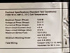 Uni-Solar PVL-128T electrical specifications label showing Pmax 128W, Vmpp 33.0V, Impp 3.88A, Isc 4.8A, Voc 47.6V, maximum series fuse ratings, and field wiring requirements