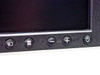 Dell 1708FPt front panel OSD control buttons — input select, menu, brightness, minus, plus, auto-adjust, and power