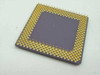 AMD K6-200ALR processor bottom view showing full array of gold Socket 7 PGA contact pins in good condition