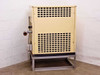 Ingersoll Rand TMS 0140 refrigerated air dryer — rear and left side view showing louvered ventilation panels and air inlet/outlet piping on skid stand