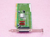 Adaptec AVA-1505AE/AI ISA 16-bit SCSI controller card – component side showing main SCSI controller IC, red jumper blocks, and DB25 external connector bracket