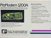 Prometheus 1200A ProModem Apple II and IIe 1200 Baud Modem