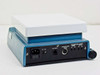 Cole-Parmer 04644-10 Digital Hot Plate Stirrer — rear panel view showing IEC AC inlet, °F/°C selector switch, I/O port, temperature probe DIN connector, and Temperature Adjust trim pots