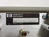 HP 6114A Precision Power Supply — close-up of Hewlett Packard nameplate label showing serial number and Made in U.S.A.
