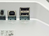Dell 1907FPt rear panel showing USB Type-B upstream port and two USB Type-A downstream ports