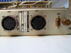 TRW F767155-1 rear panel right side showing large mil-spec circular connectors J102 and J103, DB9 connector J106, and TRW identification label reading DC Power & Command DWR P/N F767155-1 SN 002