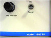 Oriel 68735 – close-up of front panel Lamp Voltage control knob with Lock position and Power On toggle switch