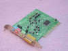 Creative Labs CT4810 PCI Sound Card full board view showing 3.5mm audio ports, 15-pin game port bracket, and PCI edge connector
