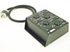 APC MXA104 External PDU — three-quarter front view showing four L6-30R outlets and attached 4ft input cord with L6-30P plug