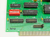 Keithley PC6112 DAS-8 close-up of BASE ADDRESS DIP switch S1 and Motorola SN74LS series logic ICs on PCB