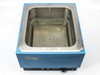 Precision Scientific 184 water bath – top-down view of stainless steel bath interior showing mineral/scale deposits and immersion heater coil
