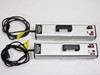 Two Spectroline ENF-280C UV lamp units side by side, each with power cord and yellow safety tag attached