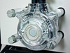 Cole Parmer Masterflex peristaltic pump head close-up showing clear acrylic housing, USE-24 tubing designation, and Cole-Parmer branding