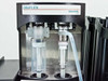 Titertek Digiflex 62187 dispenser interior showing dual syringe valve assembly with LEFT and RIGHT VALVE labels and tubing