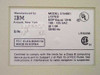 IBM EGA monitor model 5154001 rating label showing 100-125V AC, 1.0A, 50/60Hz, FCC ID A3L9QN5154, Made in Korea