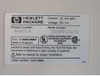 HP 46021A keyboard rear label — shows product number 46021A, 12V DC, 25 mA Max, serial number 3038552270, Made in Singapore