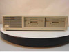 HP 9122 dual floppy disk drive front view — two 3.5-inch drive bays, HP logo visible on left side