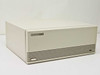 HP 7958A HPIB External Hard Drive – front three-quarter view showing beige enclosure and HP badge