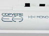 Telex Copyette logo and '1-2-1 MONO' model designation — close-up of front panel branding